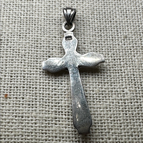 🧡 925 Silver Cross Pendant 🧡 - Picture 3 of 6